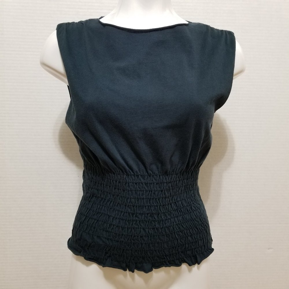 Peace On Earth by Next Era top XL smocked bottom sleeveless ruched peasant Y2K